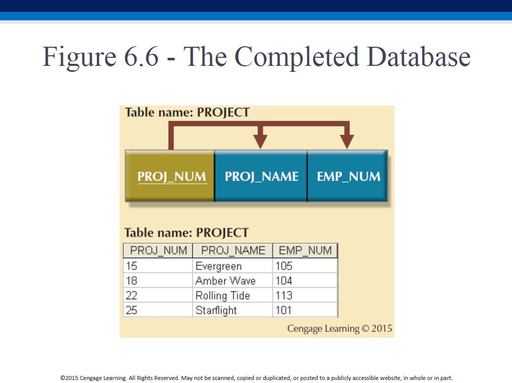 Figure 6.6 - The Completed Database