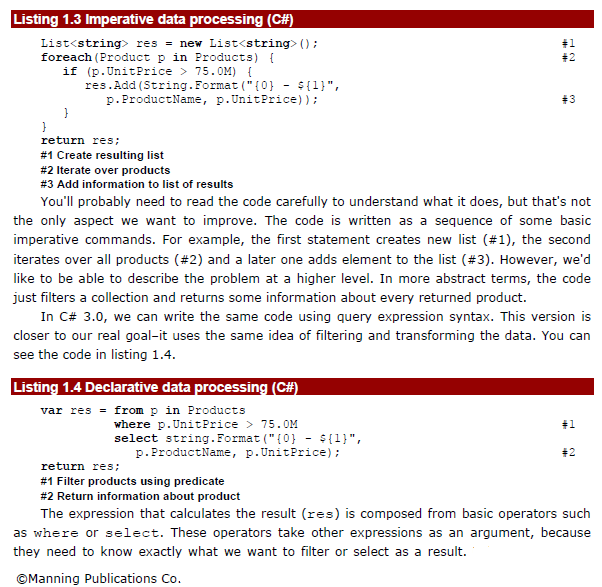 SQL is declarative, not imperative